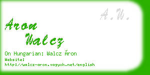 aron walcz business card